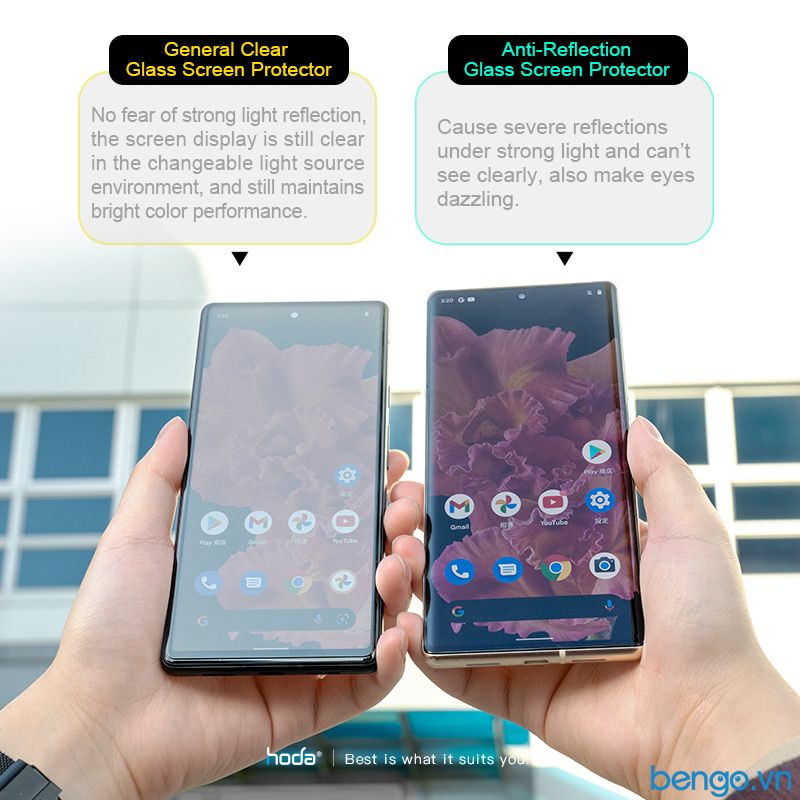 Dán Cường Lực Google Pixel 6 Pro HODA 3D UV Full Glue Chống Phản Chiếu