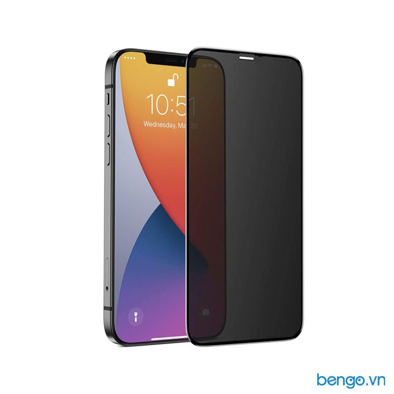 Dán Cường Lực iPhone 12/iPhone 12 Pro MIPOW Kingbull HD (2.7D) Premium Chống Nhìn Trộm