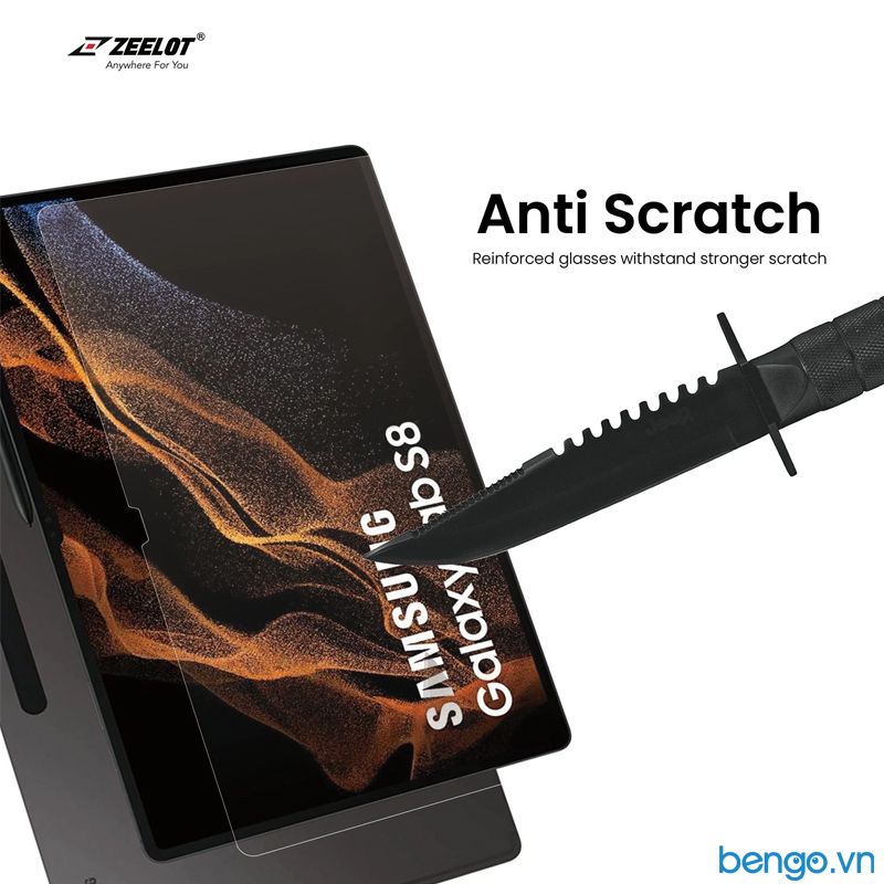 Dán Cường Lực Samsung Galaxy Tab S8 Ultra Zeelot PureShield 2.5D Clear