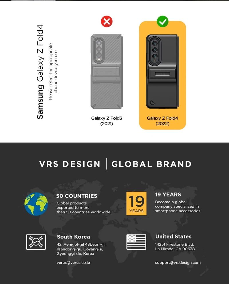 Ốp Lưng Samsung Galaxy Z Fold 4 5G VRS Design Quick Stand Modern - Đen