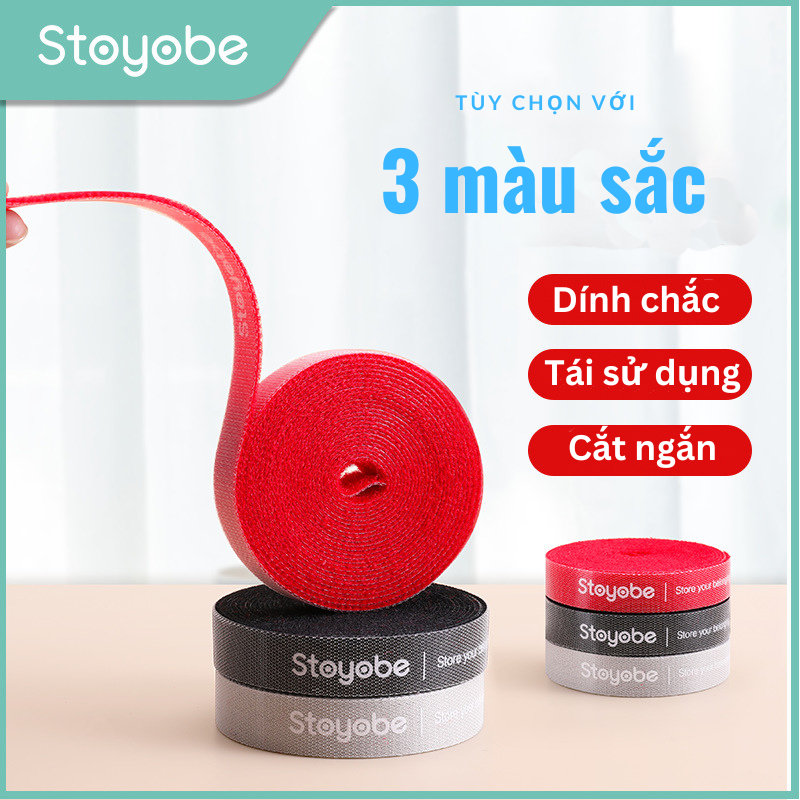 Dây dính Velcro 3M Stoyobe quấn gọn dây điện, dây cáp trong nhà, văn phòng