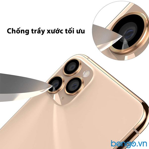 Dán Cường Lực Bảo Vệ Camera iPhone 11 Pro Max MIPOW Alumium Viền Màu