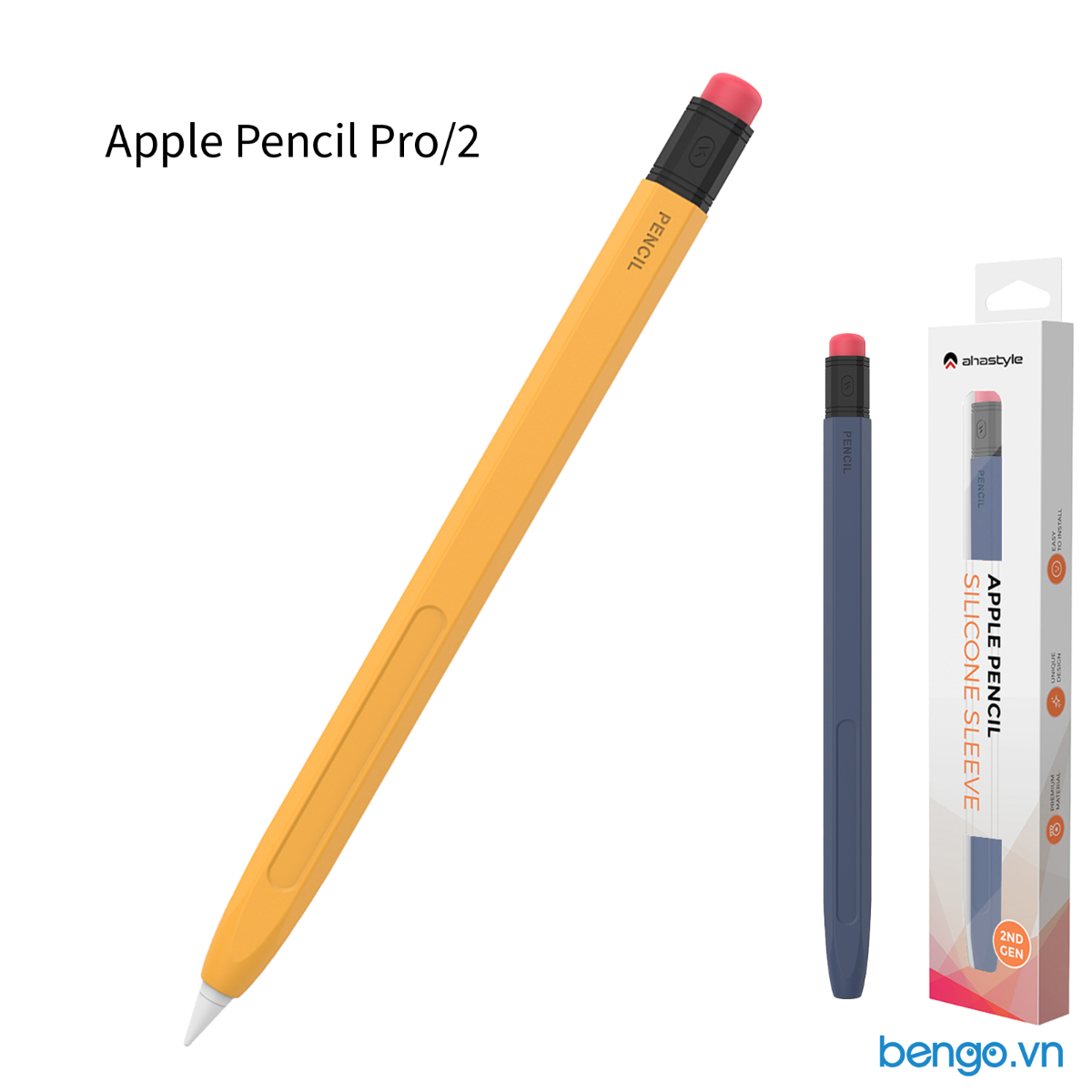 Vỏ bảo vệ Apple Pencil Pro/Pencil Gen 2 Ahastyle chống trượt