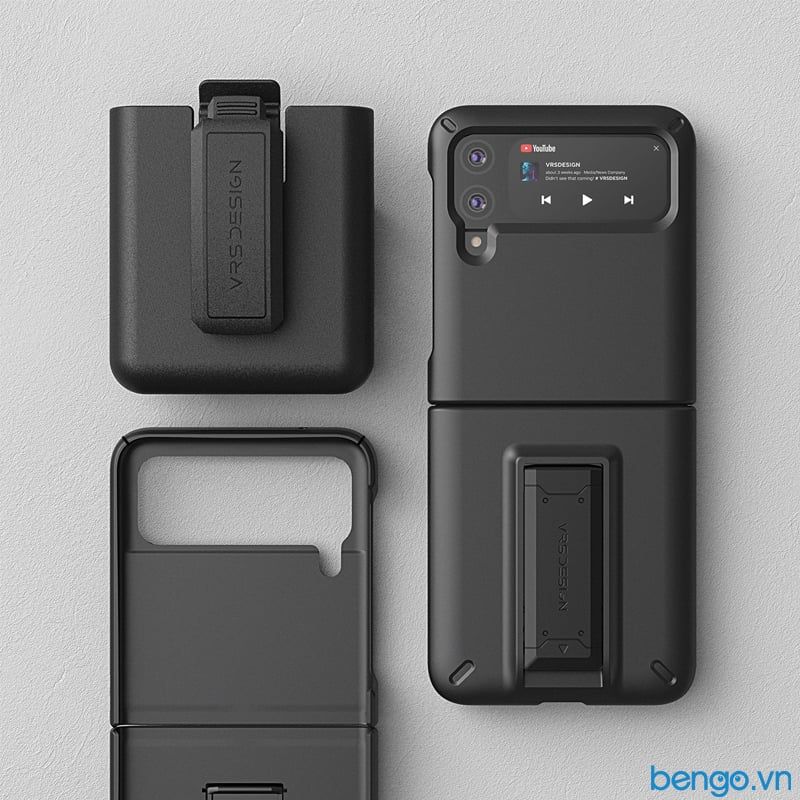 Ốp lưng Samsung Galaxy Z Flip 3 5G VRS Design QuickStand Modern with Multi Clip