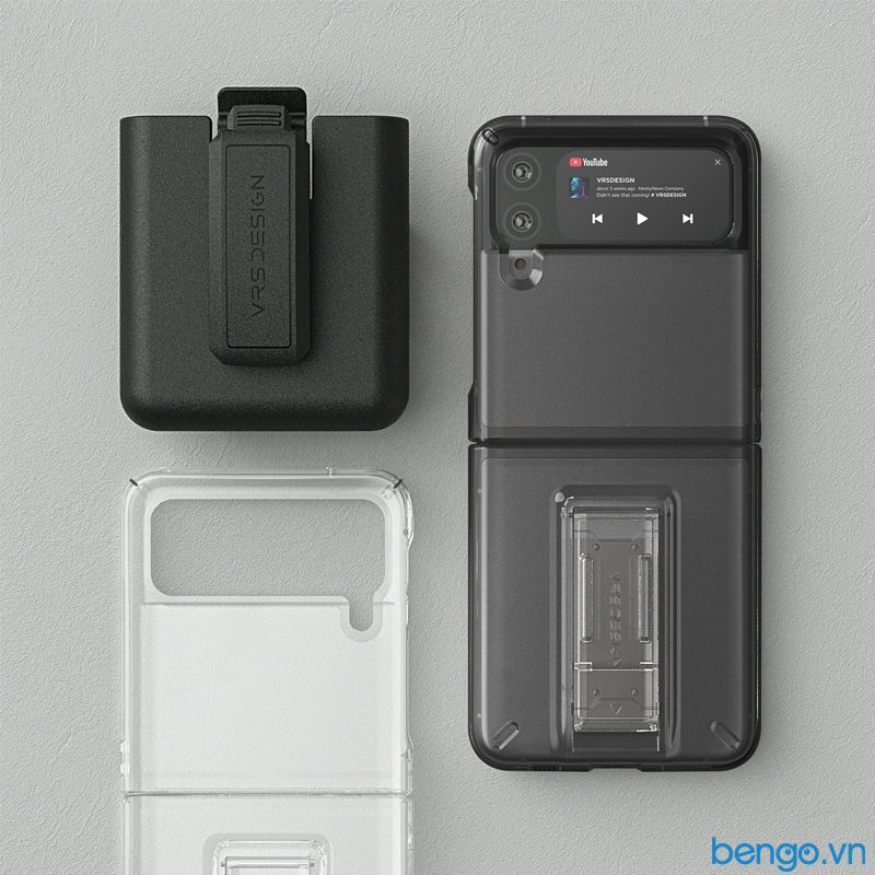 Ốp lưng Samsung Galaxy Z Flip 3 5G VRS Design QuickStand Modern with Multi Clip