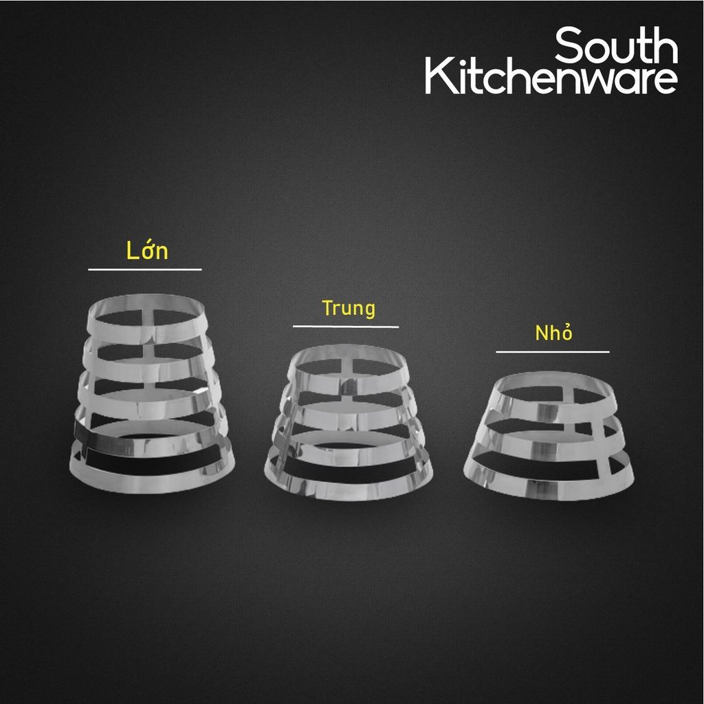 Kệ Inox trưng bày buffet _ tròn trung
