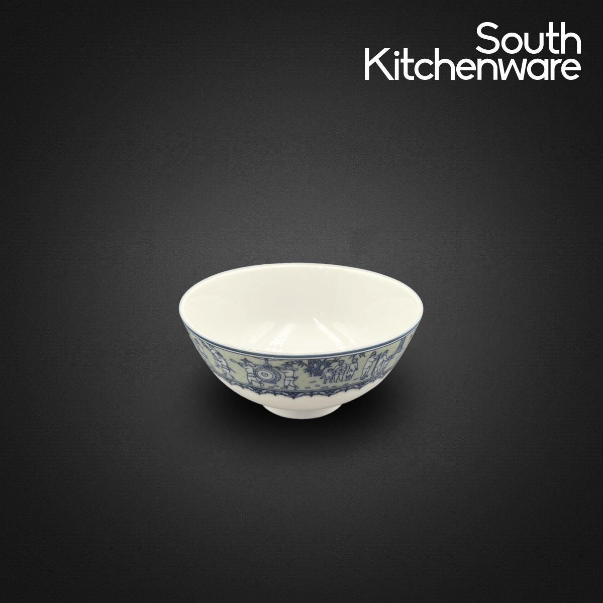 Chén cơm sứ cao cấp, trang nhã họa tiết cổ xưa Minh Long kích thước 11.5cm, 10cm, 9cm
