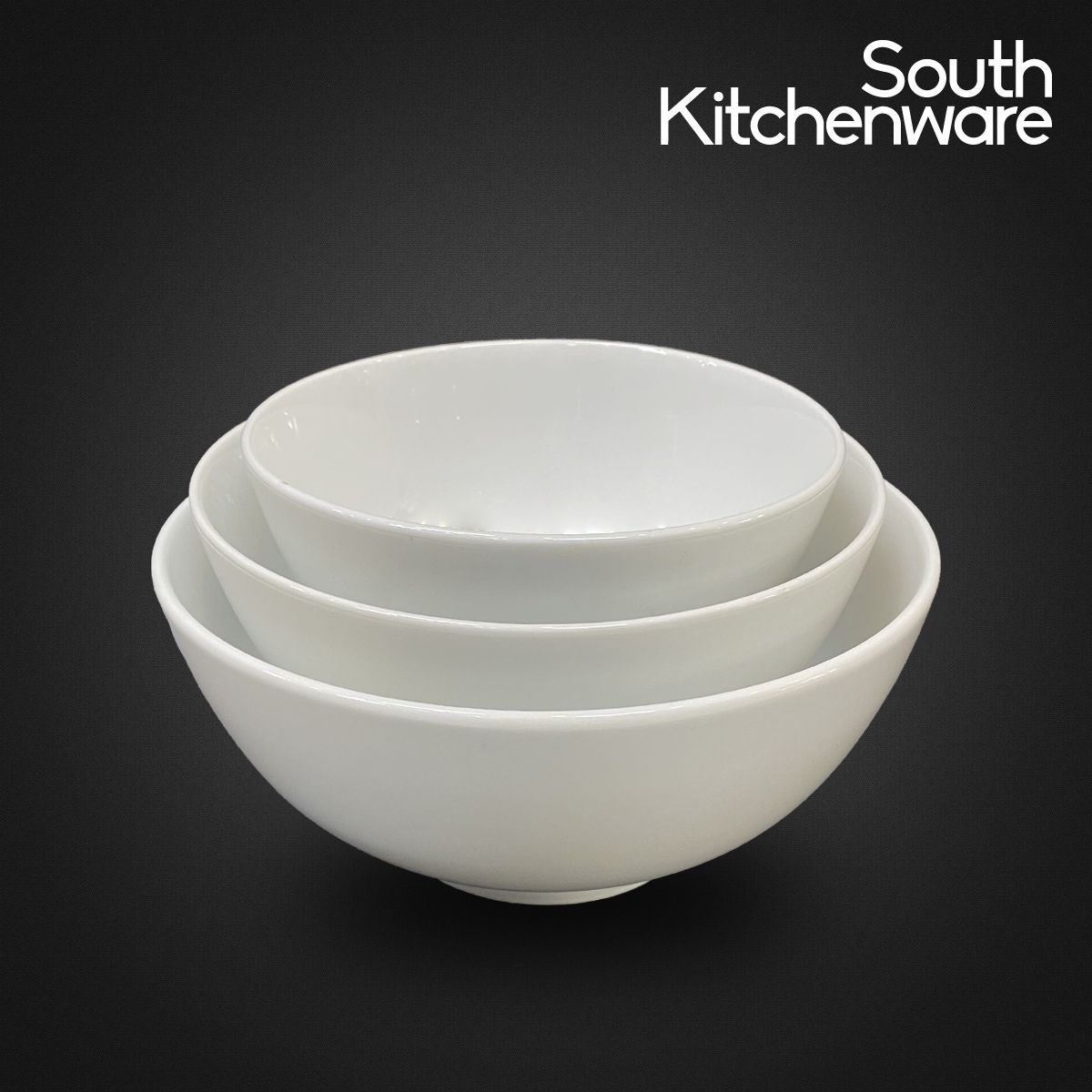 Tô hình tròn dáng cao sứ tráng men cao cấp phong cách sang trọng Jasmine Trắng Minh Long kích thước 15cm, 18cm, 20cm
