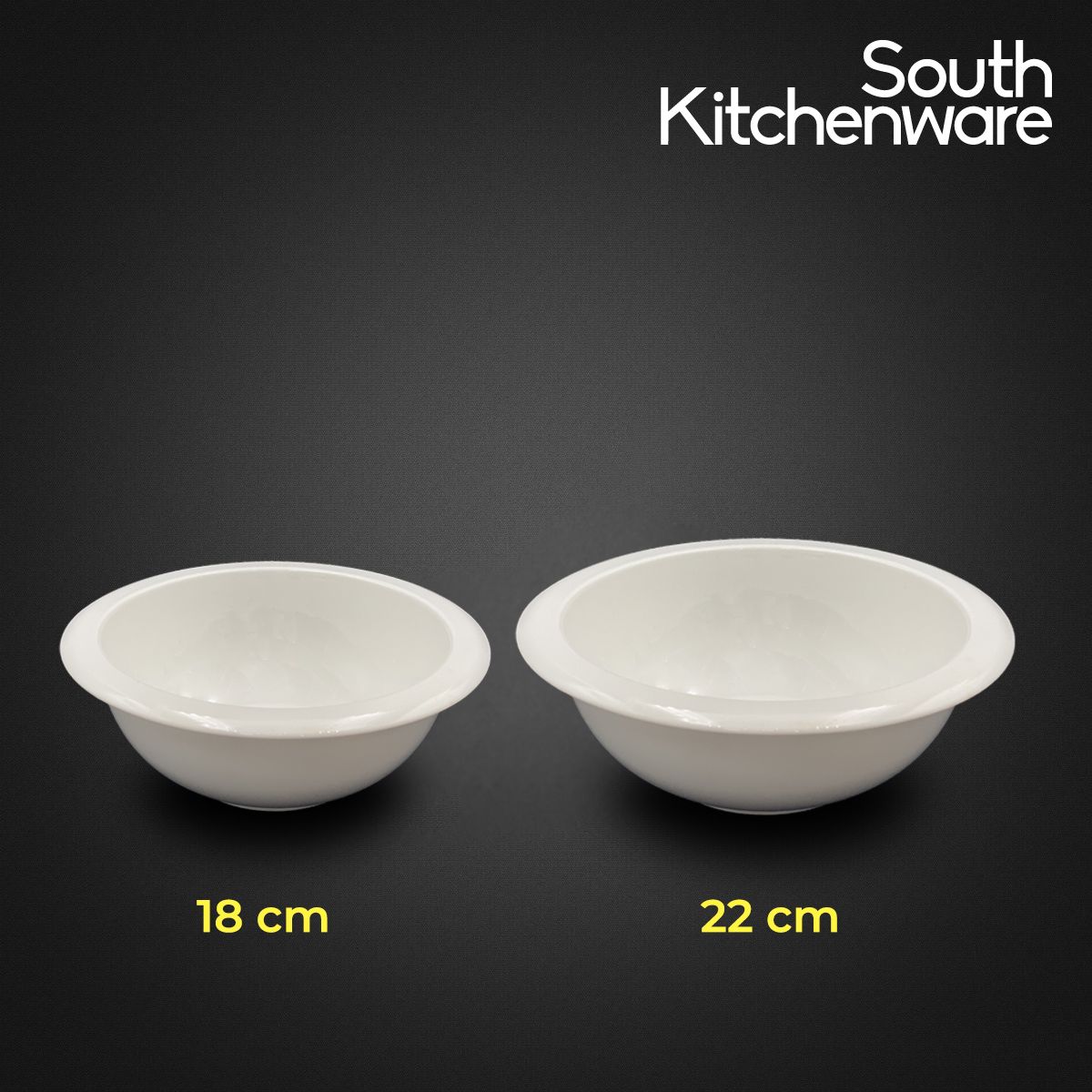 Tô vành 18cm, 22cm Jasmine Lys Trắng Ngà sứ tráng men cao cấp Minh Long