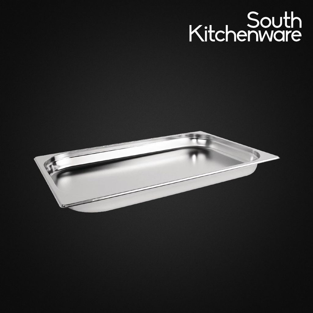 Khay INOX GN 1/1 đựng thực phẩm, topping, cơm 530x327 cao 40mm