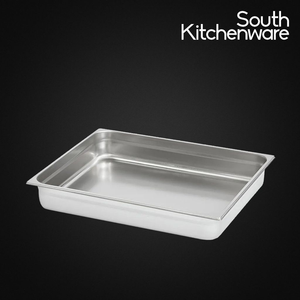Khay INOX GN 2/1 đựng thực phẩm, topping, cơm 654x530 cao 65mm
