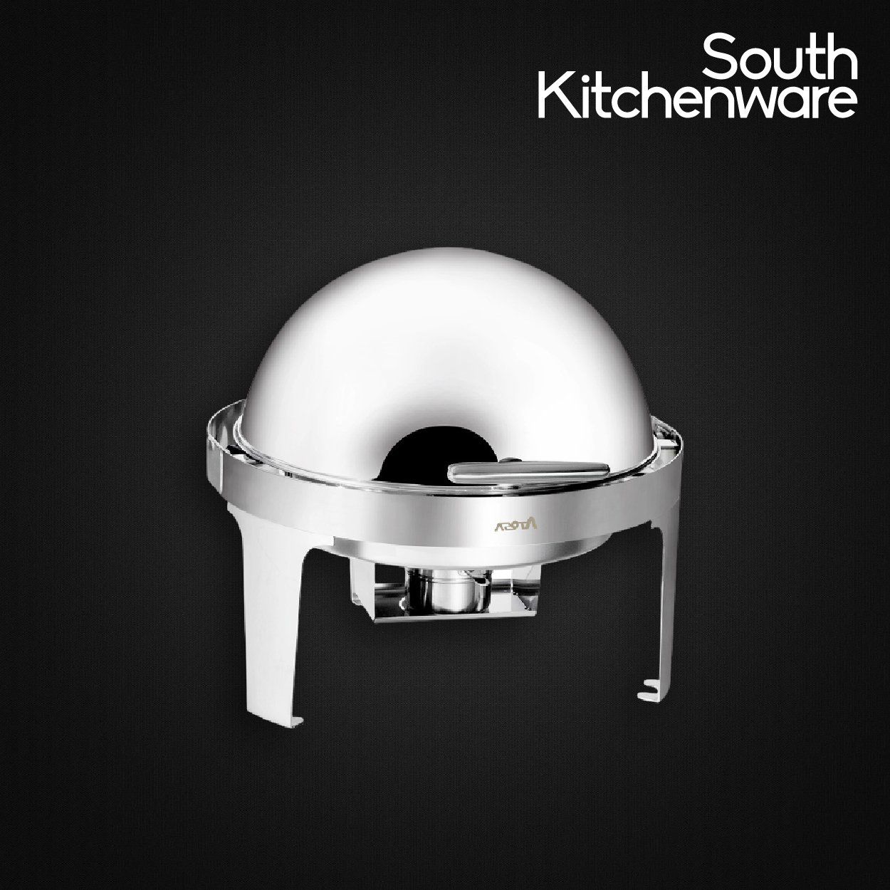 Nồi hâm buffet Atosa tròn chân inox KS51363 (nắp kính)