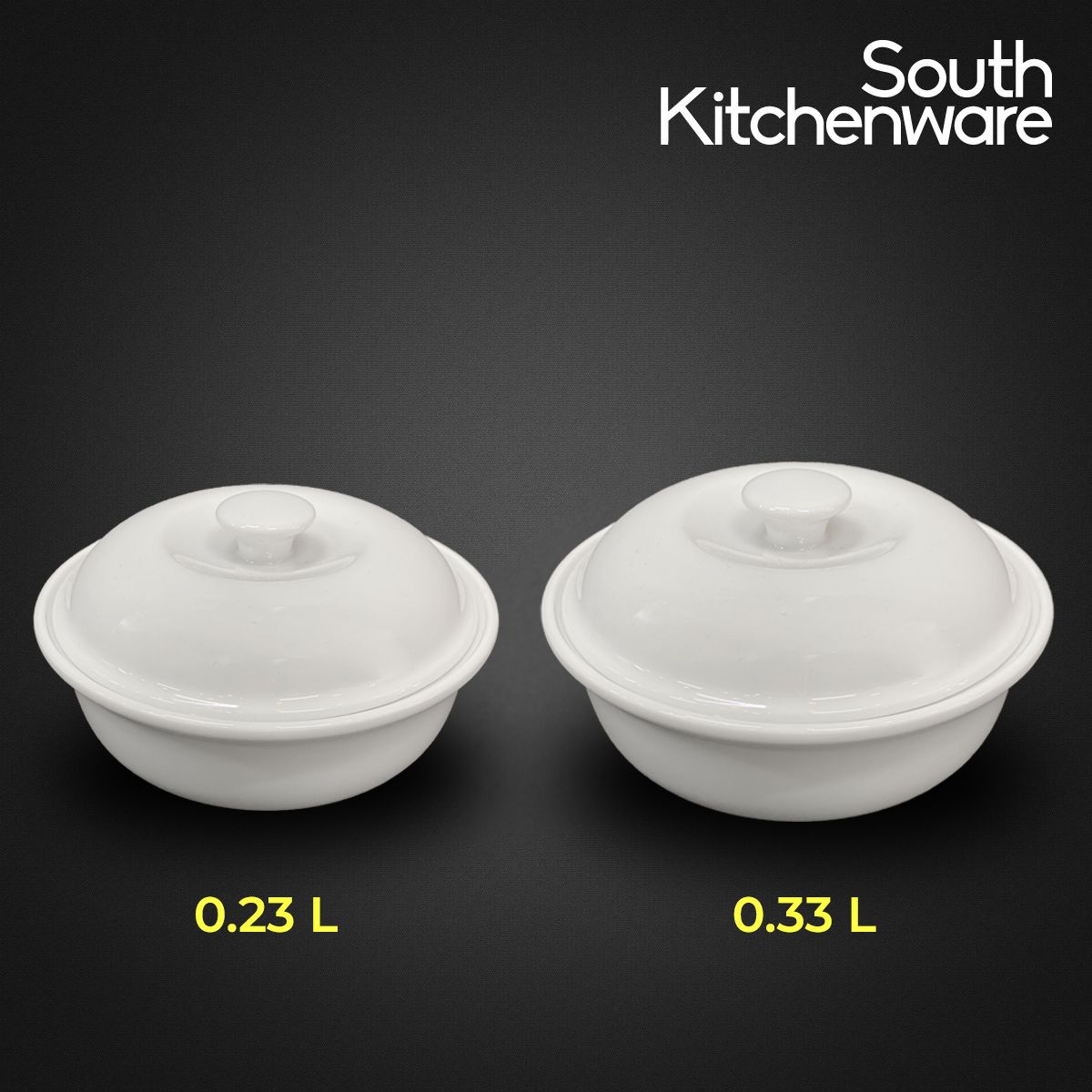 Thố + nắp sứ tráng men cao cấp Daisy Trắng Minh Long thể tích 0.23L, 0.33L (bộ)