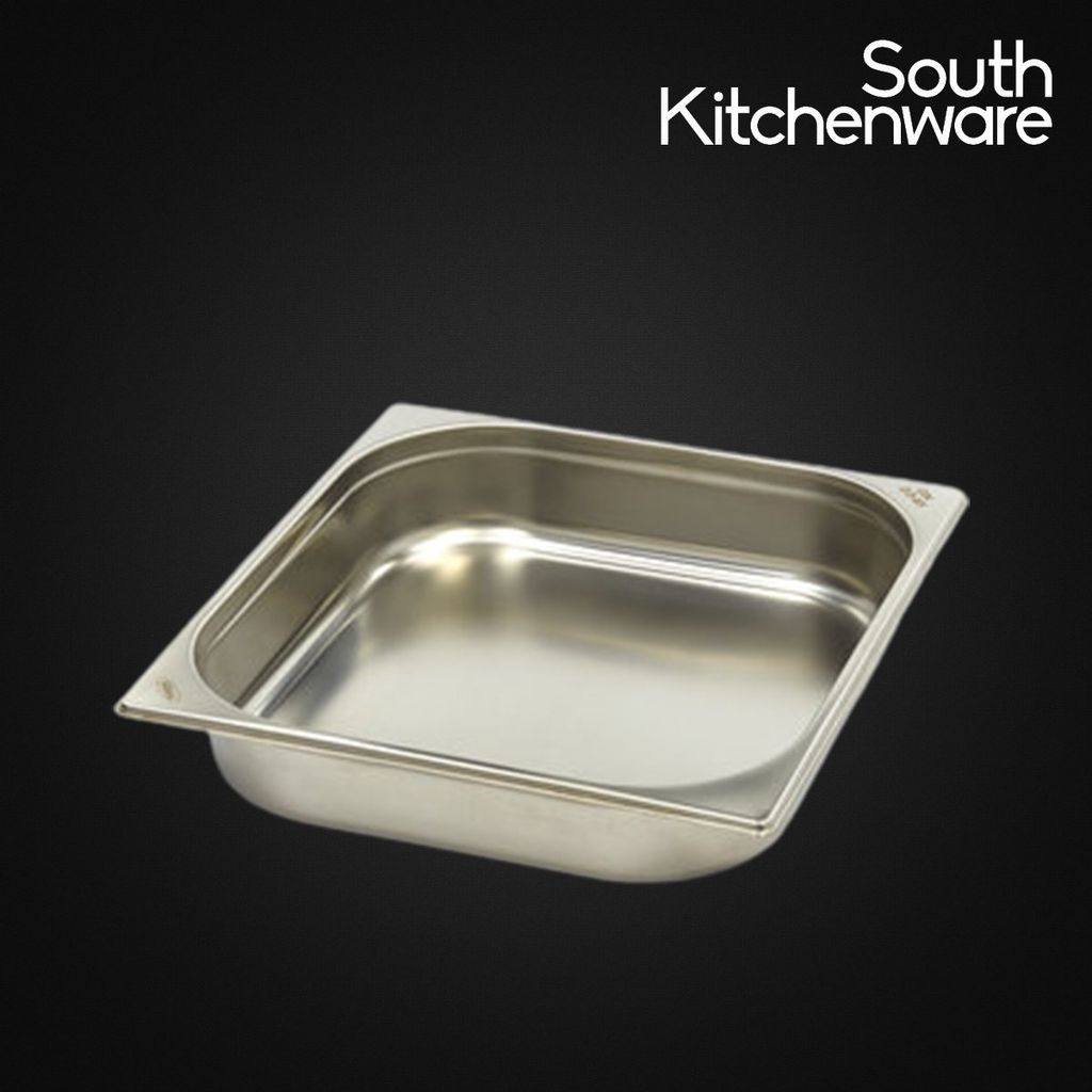 Khay INOX GN 2/3 đựng thực phẩm, topping, cơm 327x353 cao 65mm