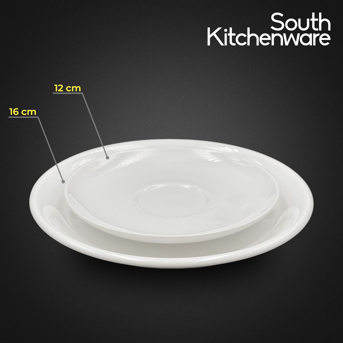 Dĩa lót tách 12cm, 16cm Jasmine Lys Trắng Ngà sứ tráng men cao cấp Minh Long