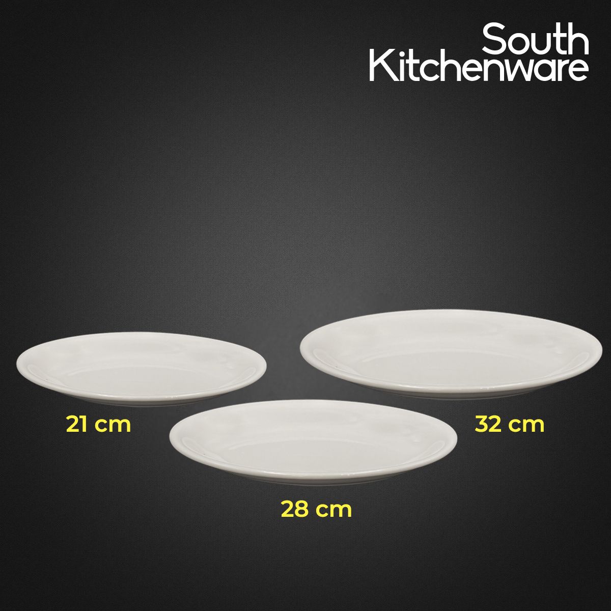 Dĩa oval ảo 21cm, 28cm, 32cm Daisy Lys Trắng Ngà sứ tráng men cao cấp Minh Long