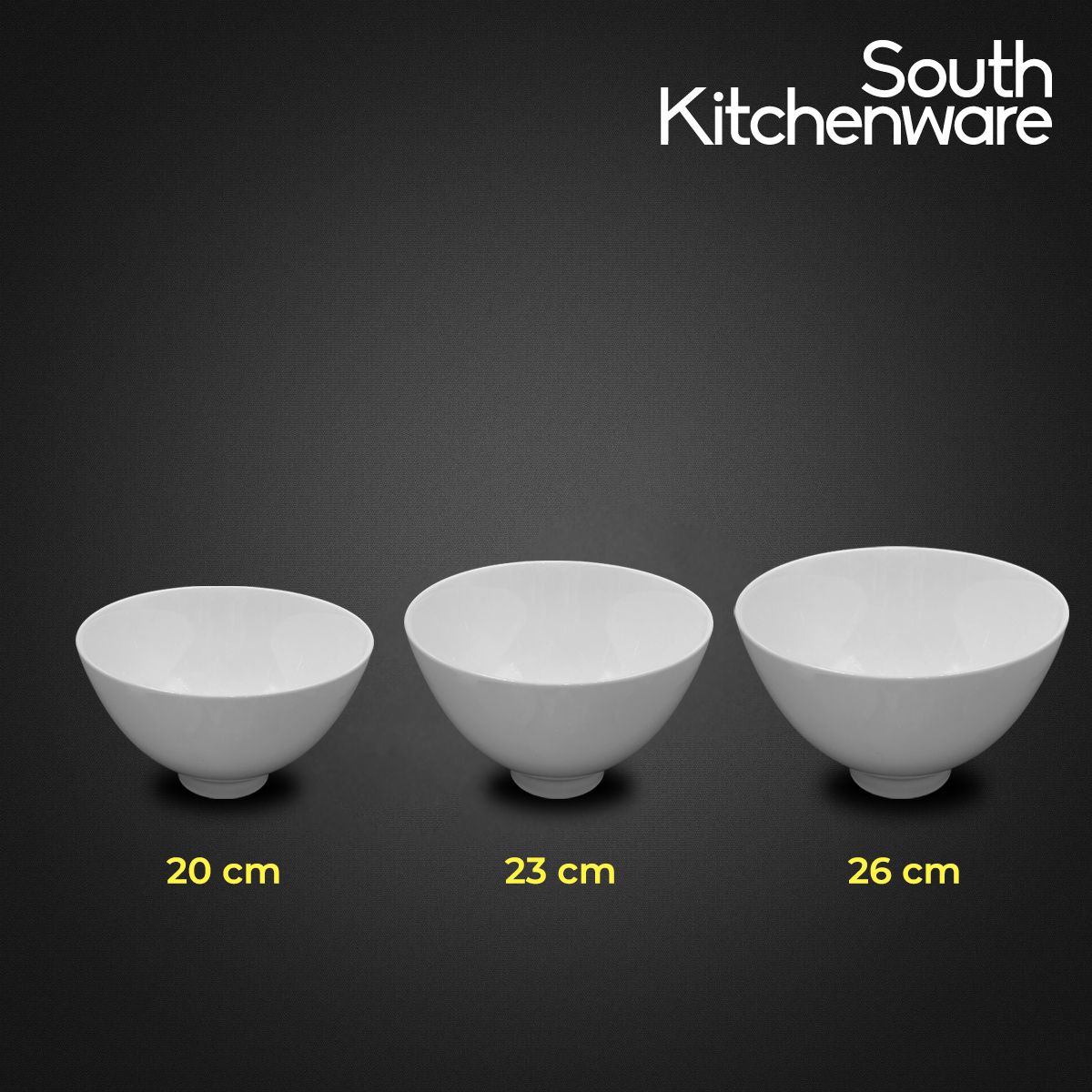 Tô cao 20cm, 23cm, 26cm Daisy Lys Trắng Ngà sứ tráng men cao cấp Minh Long