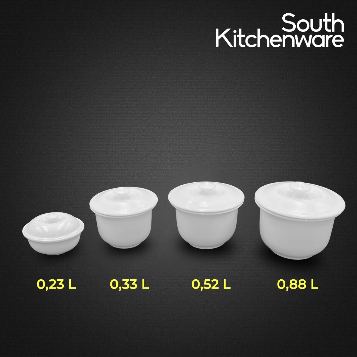 Thố 0.23L, 0.33L, 0.52L, 0.88L kèm nắp Daisy Lys Trắng Ngà sứ tráng men cao cấp Minh Long (cái)