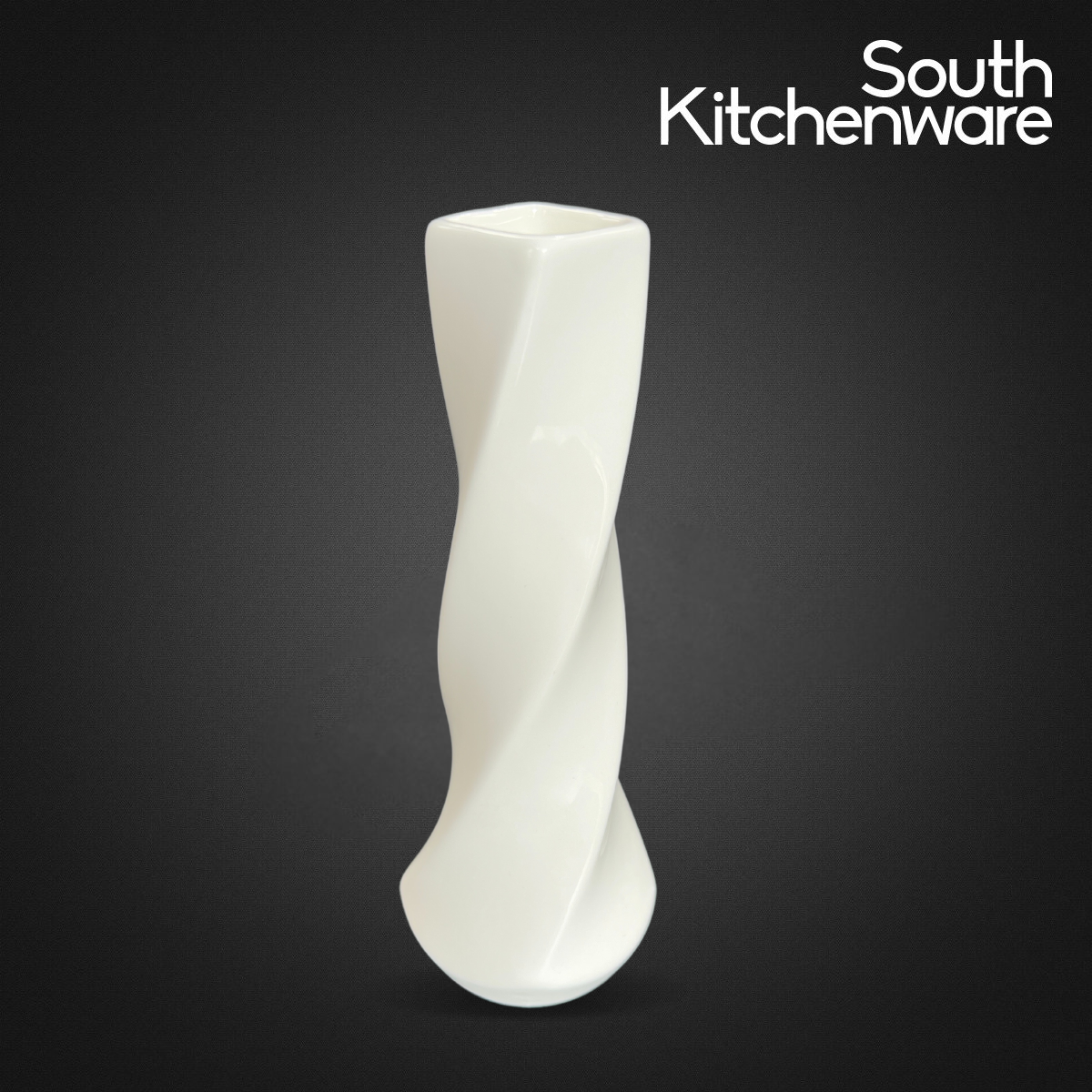 CP CP Bình xoắn vuông sứ tráng men cao cấp Cường Phát độc đáo 18 cm sứ trắng