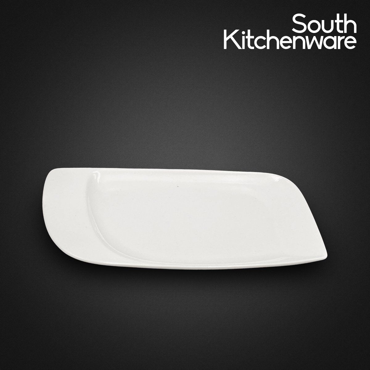 Dĩa chữ nhật 1 vành 27.5x16.5cm Anh Vũ Lys Trắng Ngà sứ tráng men cao cấp Minh Long