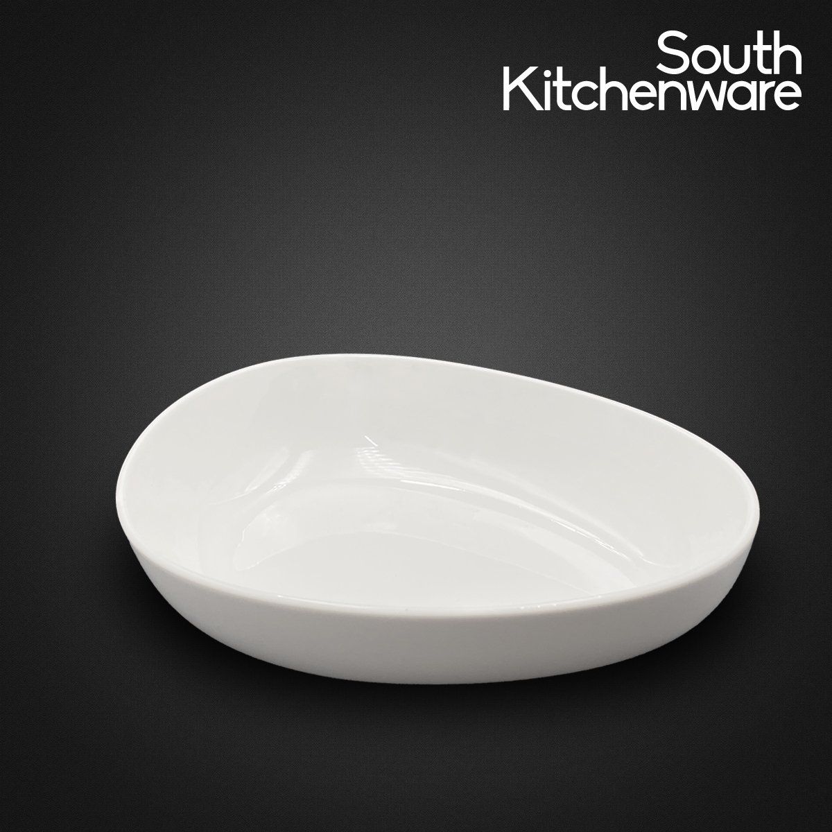Tô tam giác tròn 21cm Gourmet Trắng Ngà sứ tráng men cao cấp Minh Long