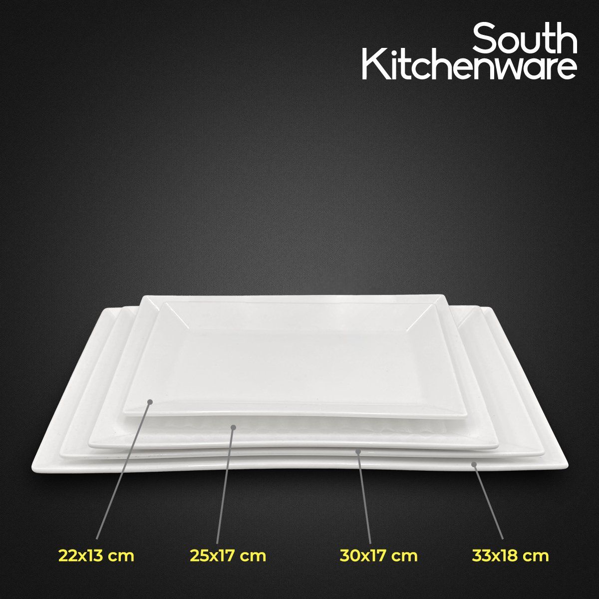 Dĩa chữ nhật lá 22x13cm, 25x17cm, 30x17cm, 33x18cm Misc_Assortment Lys Trắng Ngà sứ tráng men Minh Long