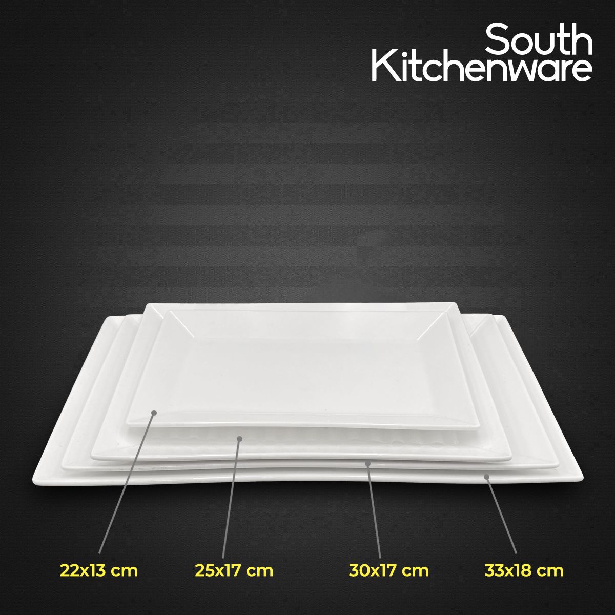 Dĩa chữ nhật lá 22x13cm, 25x17cm, 30x17cm, 33x18cm Misc_Assortment Lys Trắng Ngà sứ tráng men Minh Long