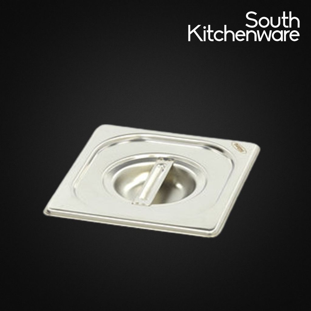 Nắp khay Inox GN 1/6 có lỗ đựng thực phẩm, topping, cơm (176x164 cao 25mm)