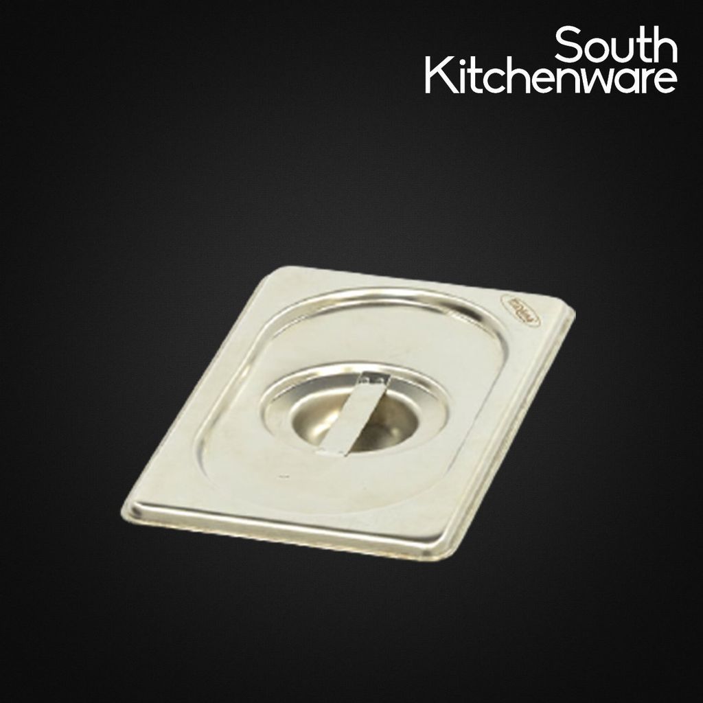 Nắp khay Inox GN 1/9 có lỗ đựng thực phẩm, topping, cơm (176x109 cao 25mm)