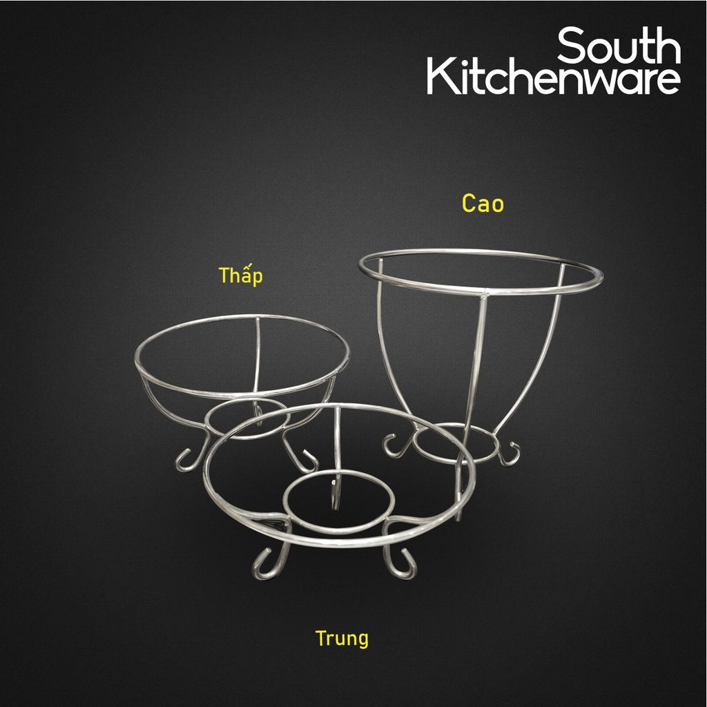 Kệ Inox trưng bày buffet _ tròn thấp