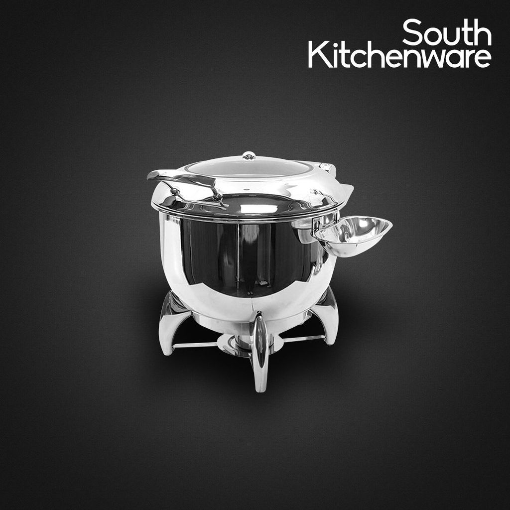 Lò hâm soup tròn nắp kiếng có chân AT52288 (có chân, nắp kính)