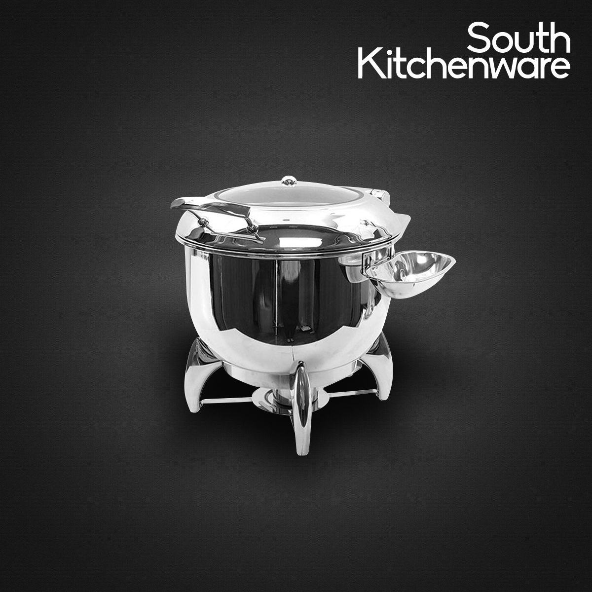 Lò hâm soup tròn nắp kiếng có chân AT52288 (có chân, nắp kính)