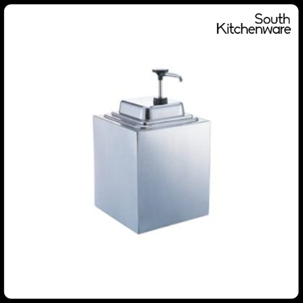 Bình bơm tương ớt, tương cà Inox KFC 1 vòi