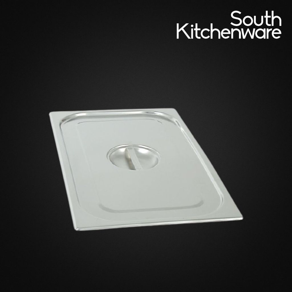 Nắp khay Inox GN 2/1 đựng thực phẩm, topping, cơm (530x654 cao 25mm)