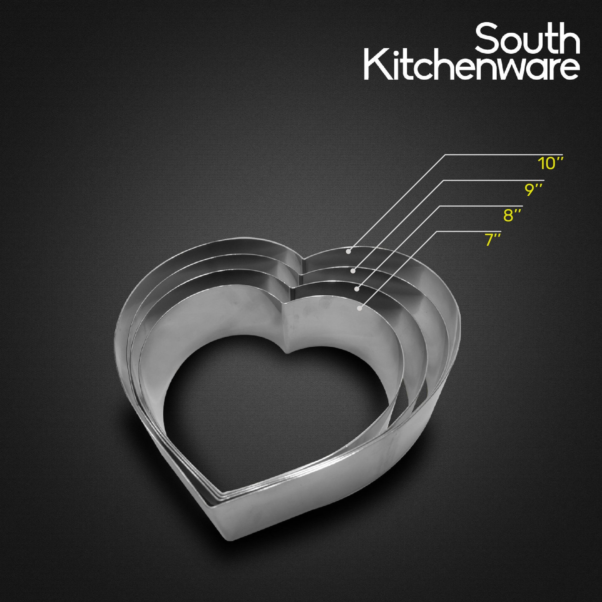 Khuôn bánh INOX hình trái tim 10 inch không đáy