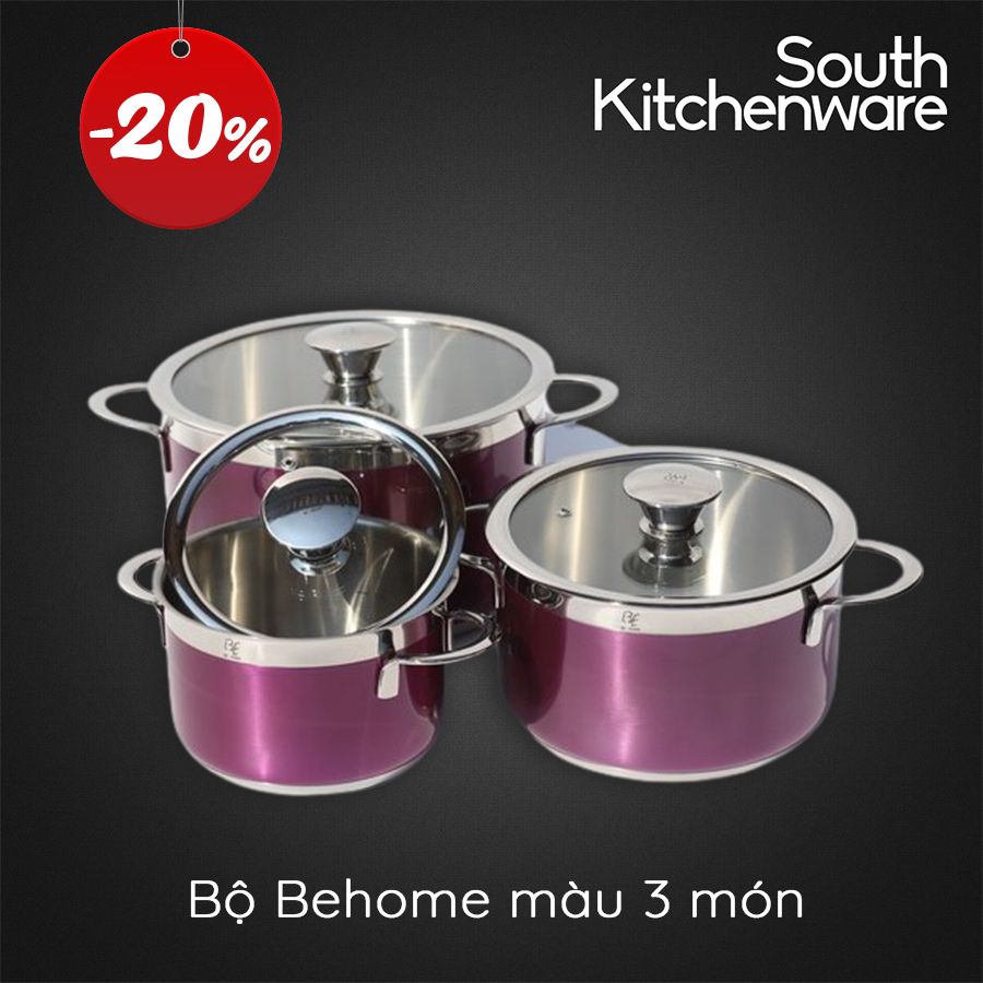 BỘ BEHOME MÀU 3 MÓN