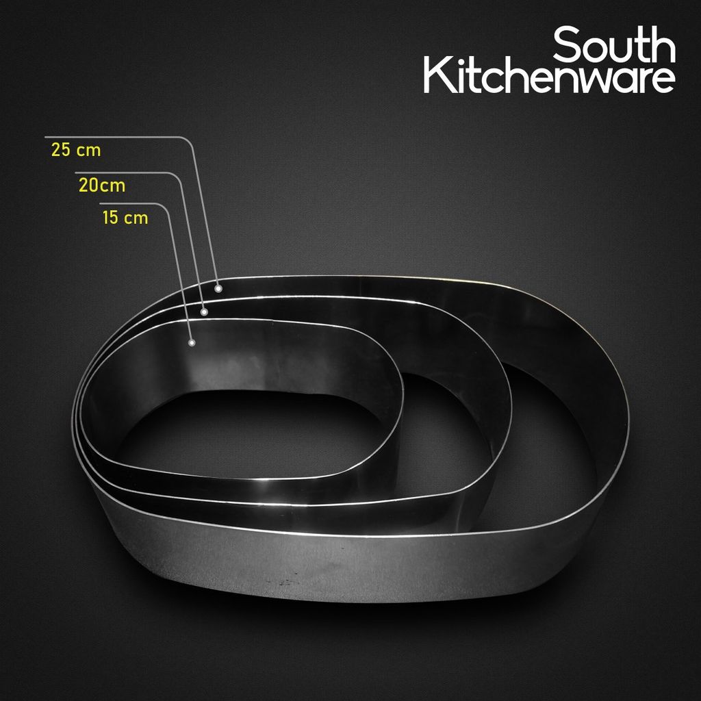 Khuôn bánh INOX Vòng oval Kích thước 25cm
