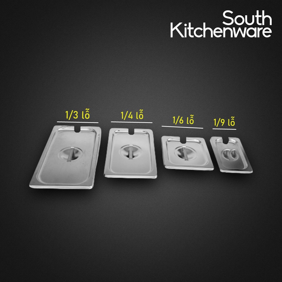 Nắp khay Inox GN 1/4 có lỗ đựng thực phẩm, topping, cơm_(327x176 cao 25mm)
