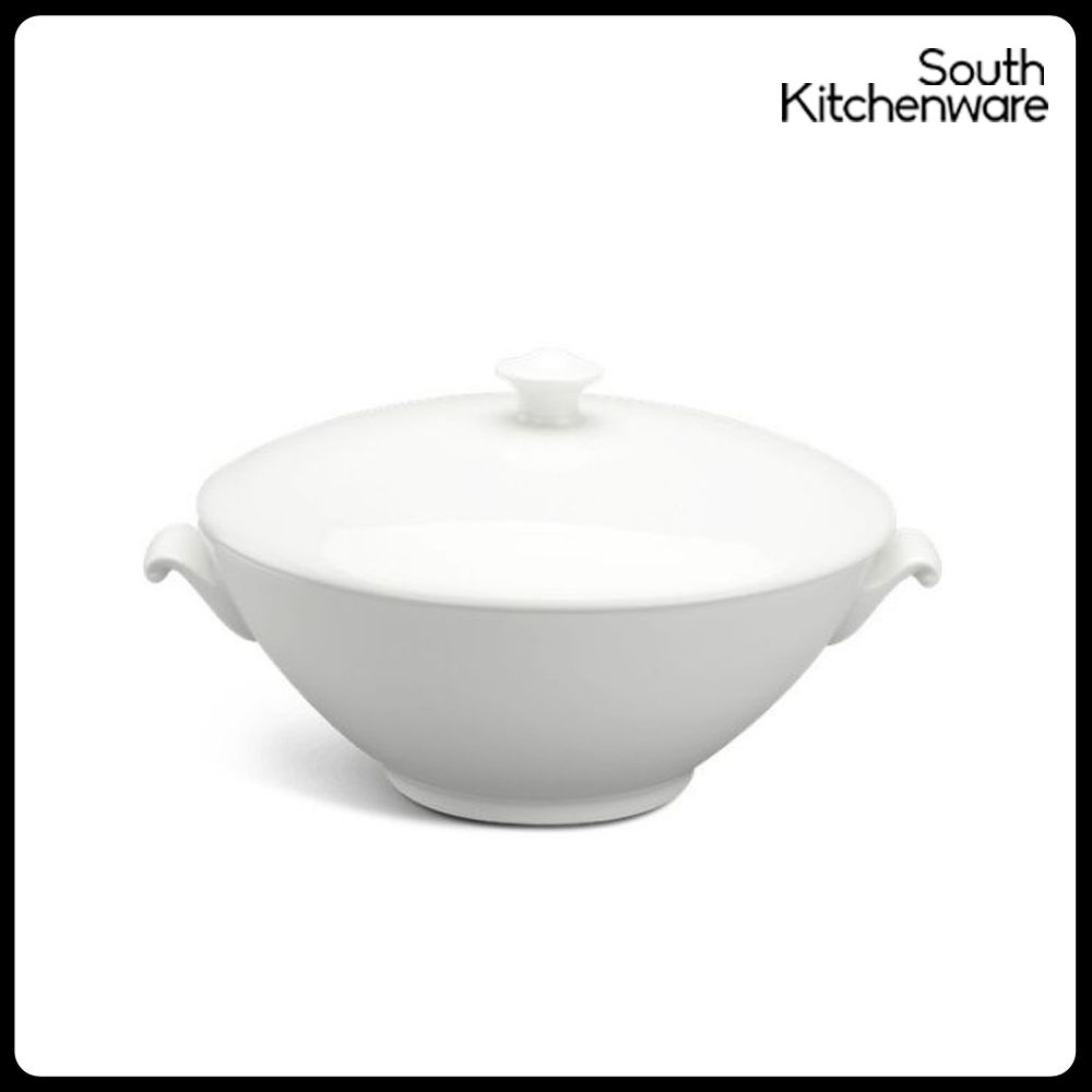 Thố 1L,1.8L,3L kèm nắp Daisy Lys Trắng Ngà sứ tráng men cao cấp Minh Long (cái)