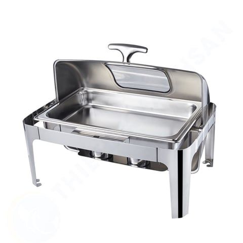 Nồi hâm buffet Atosa chữ nhật chân inox KS61363 (nắp kính)