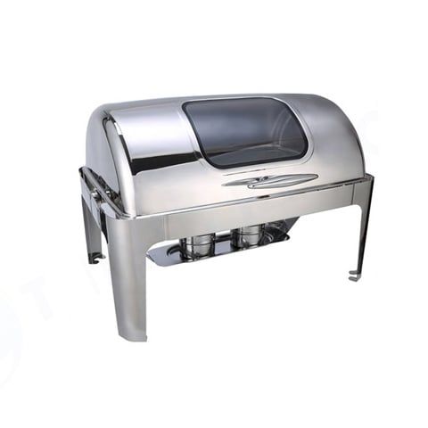 Nồi hâm buffet Atosa chữ nhật chân inox KS61363 (nắp kính)