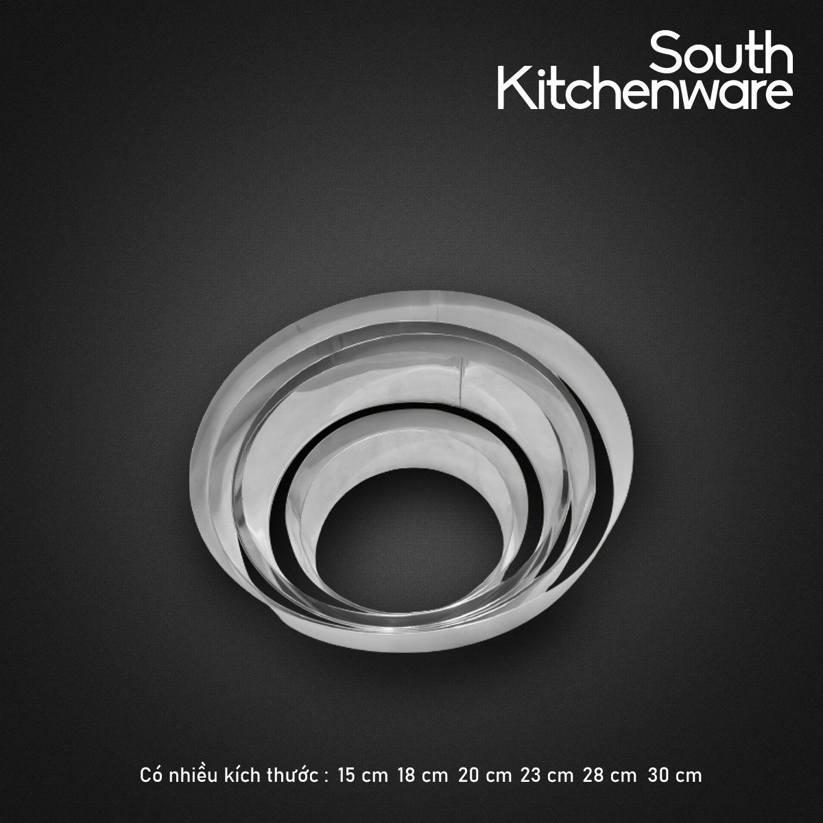 Khuôn bánh INOX Vòng tròn Kích thước 28cm