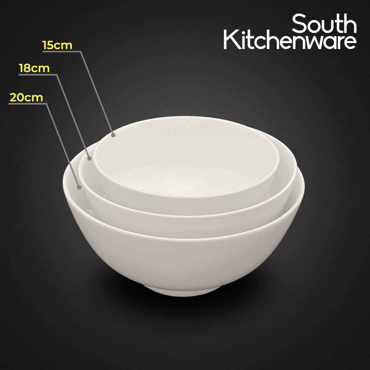 Tô cao 15cm, 18cm, 20cm Jasmine Lys Trắng Ngà sứ tráng men cao cấp Minh Long