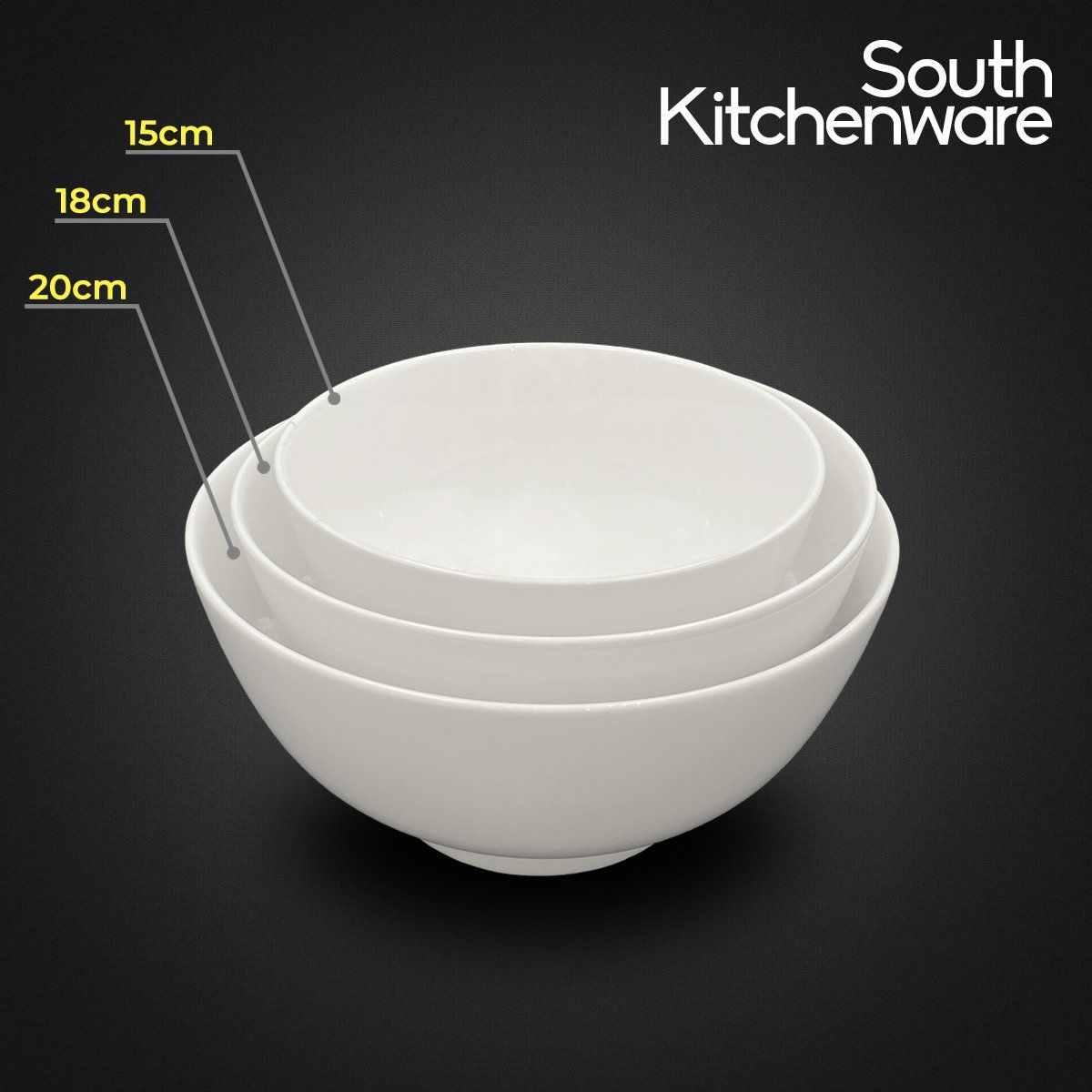 Tô cao 15cm, 18cm, 20cm Jasmine Lys Trắng Ngà sứ tráng men cao cấp Minh Long