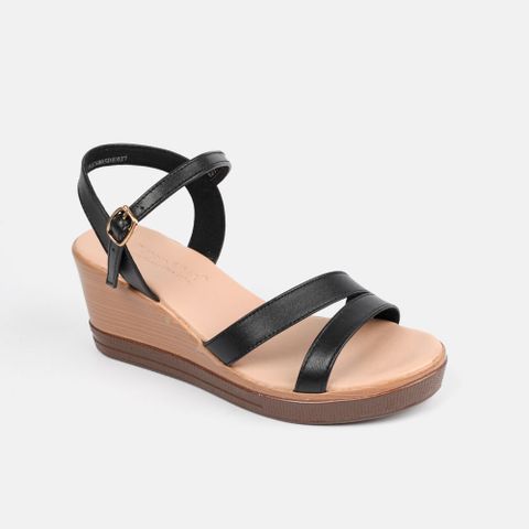 Sandal đế xuồng nữ da bò C39.ES005