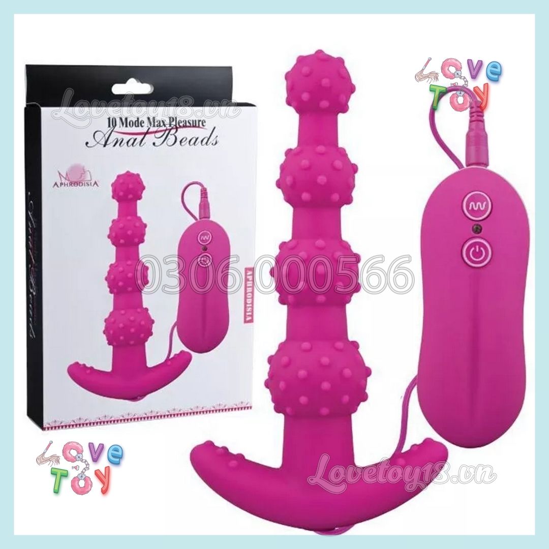 Máy Mát Xa Hậu Môn Anal Beads Gai Mềm Có Rung