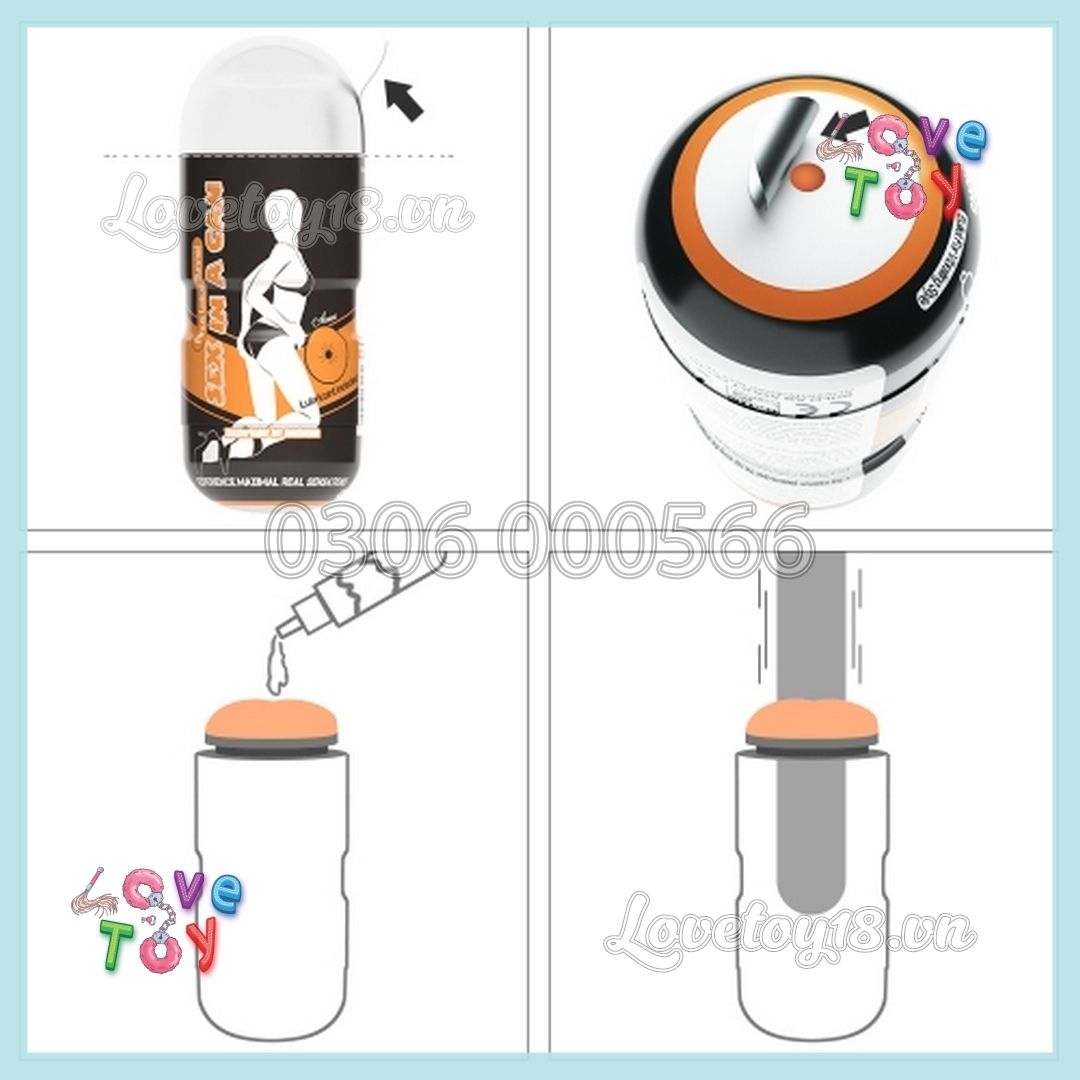 Cốc Thủ Dâm Ngụy Trang Lovetoy Có Rung Màu Tím