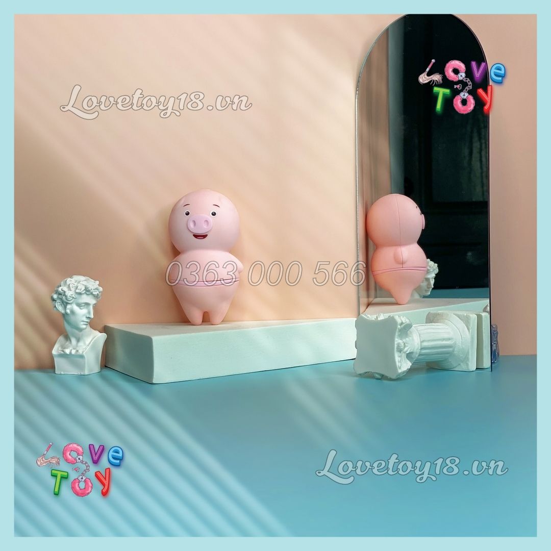 Lưỡi Rung Hình Con Heo Cute Silicone Mền Mịn Chính Hãng