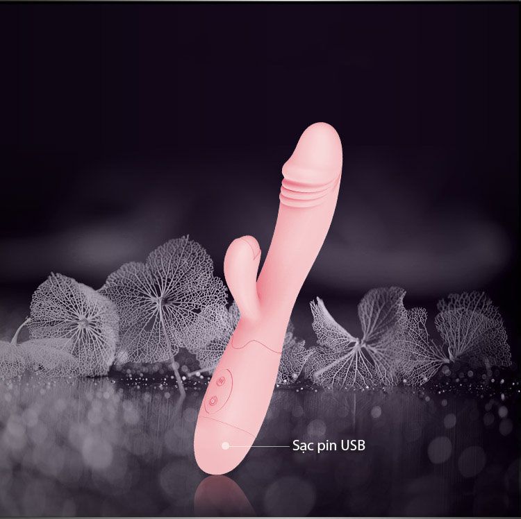 Dương vật giả có rung 30 chế độ có nhánh massage điểm G và xung quanh cô bé