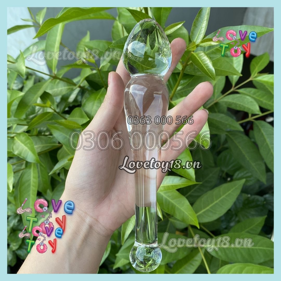 Đầu cắm hậu môn chơi anal thủy tinh lớn hình trái tim